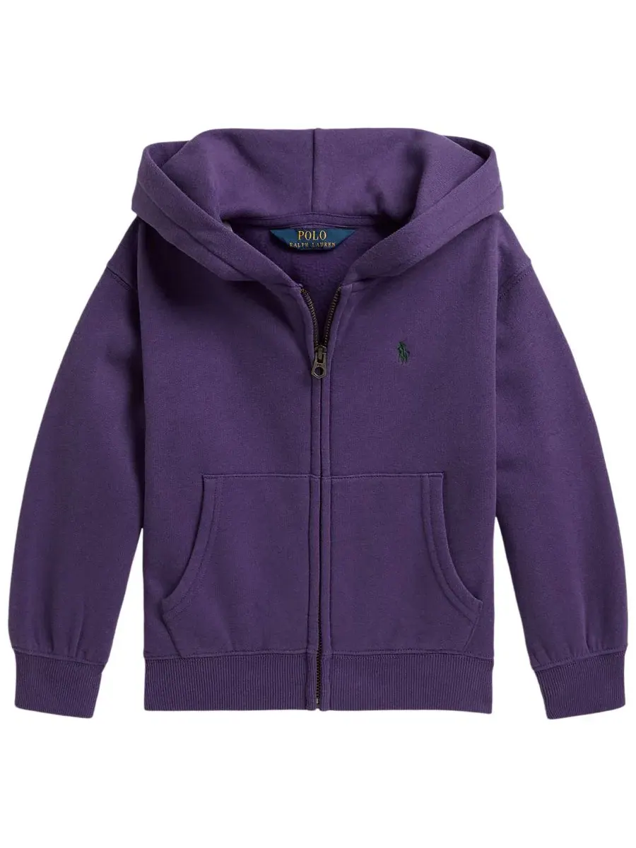 Детский худи на молнии с длинным рукавом Polo Ralph Lauren — изображение 1 из 3, фиолетовый
