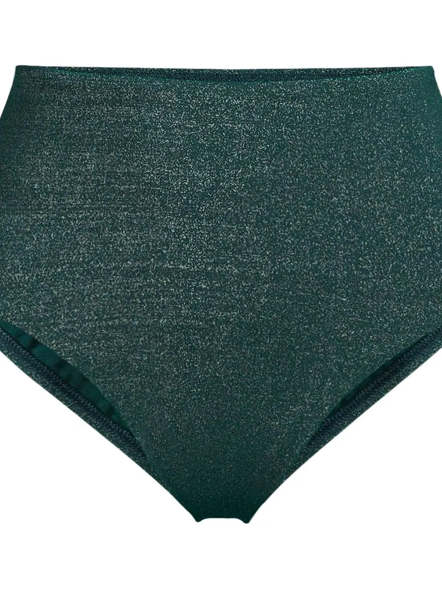 Женские бикини-трусики Shine с высокой талией Lands' End, Deep balsam shine — изображение 2 из 4