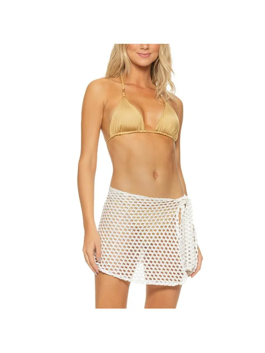 Женская мини-юбка-накидка с решетчатым узором для купальника Guria Beachwear
