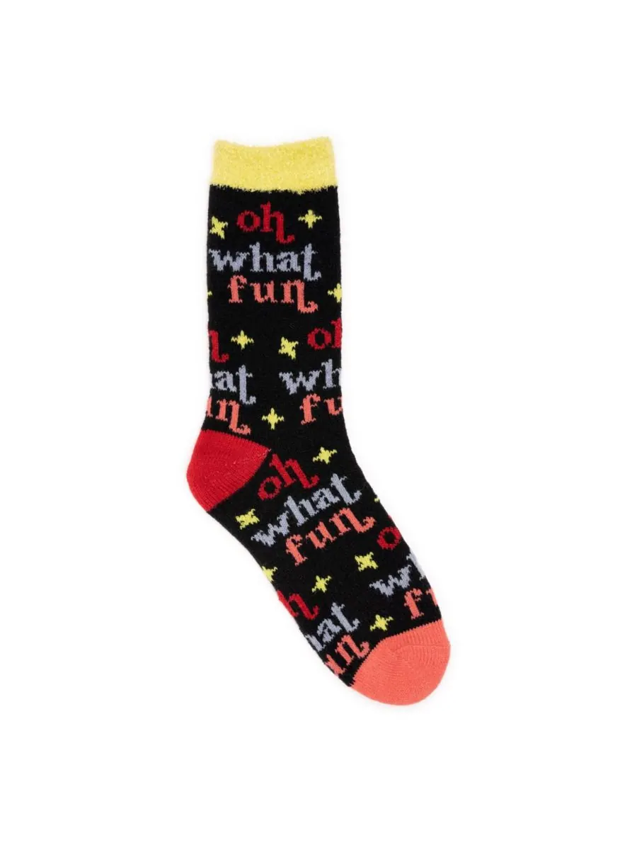 Высокие двухслойные носки для праздников MUK LUKS — изображение 1 из 2, черный/мульти