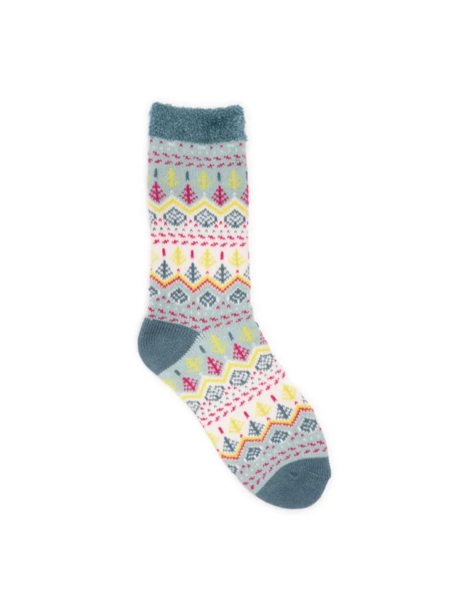 Высокие двухслойные носки для праздников MUK LUKS — изображение 1 из 2, бирюзовый