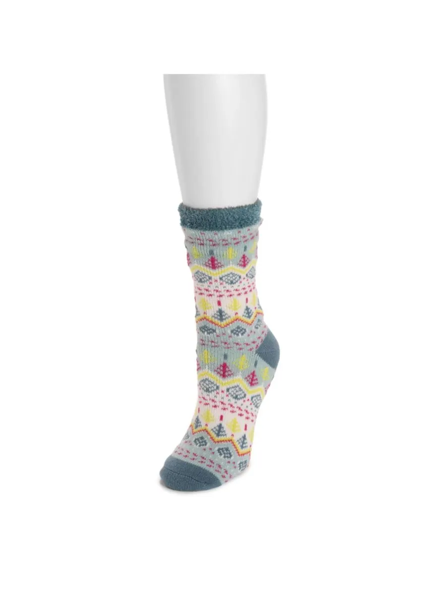 Высокие двухслойные носки для праздников MUK LUKS — изображение 2 из 2, бирюзовый