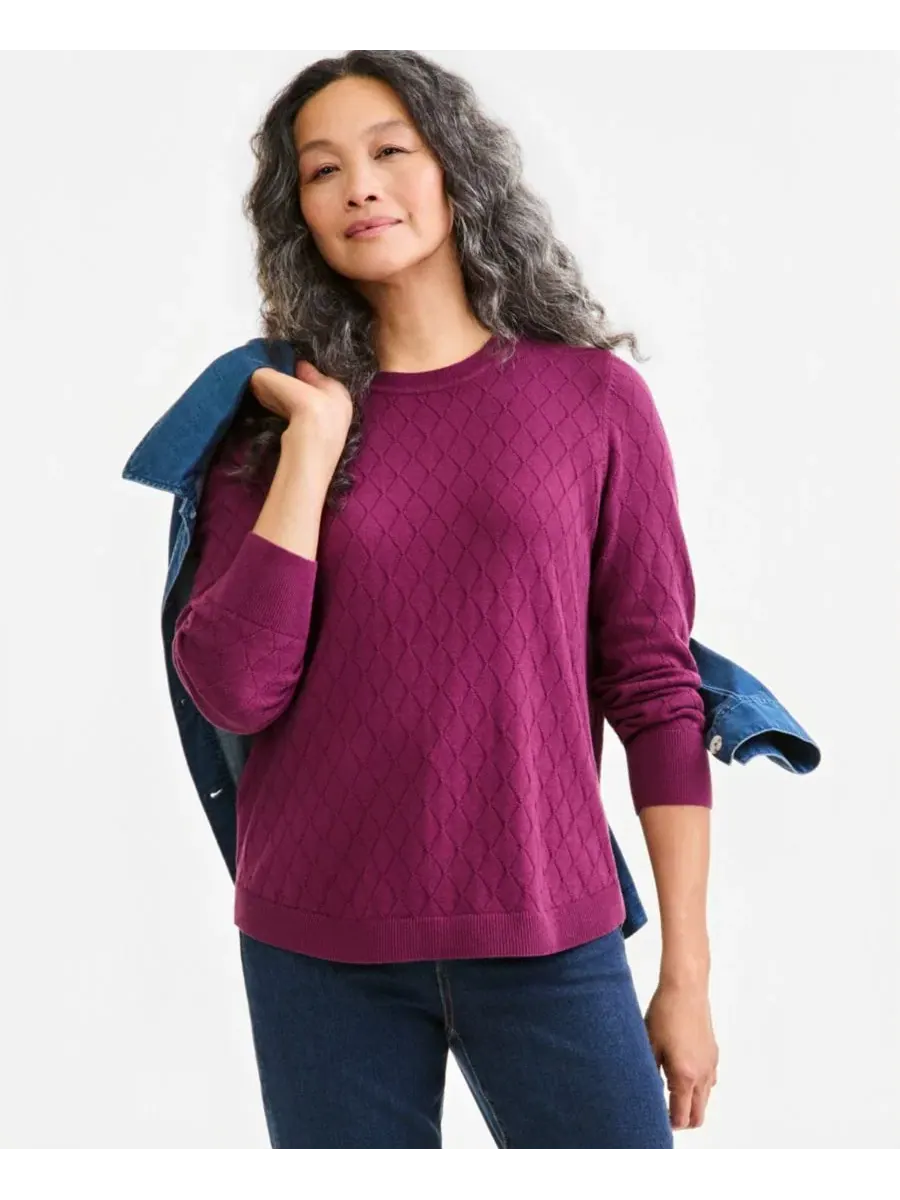 Свитер с длинным рукавом Curved-Hem Style & Co, New Brickberry — изображение 1 из 3