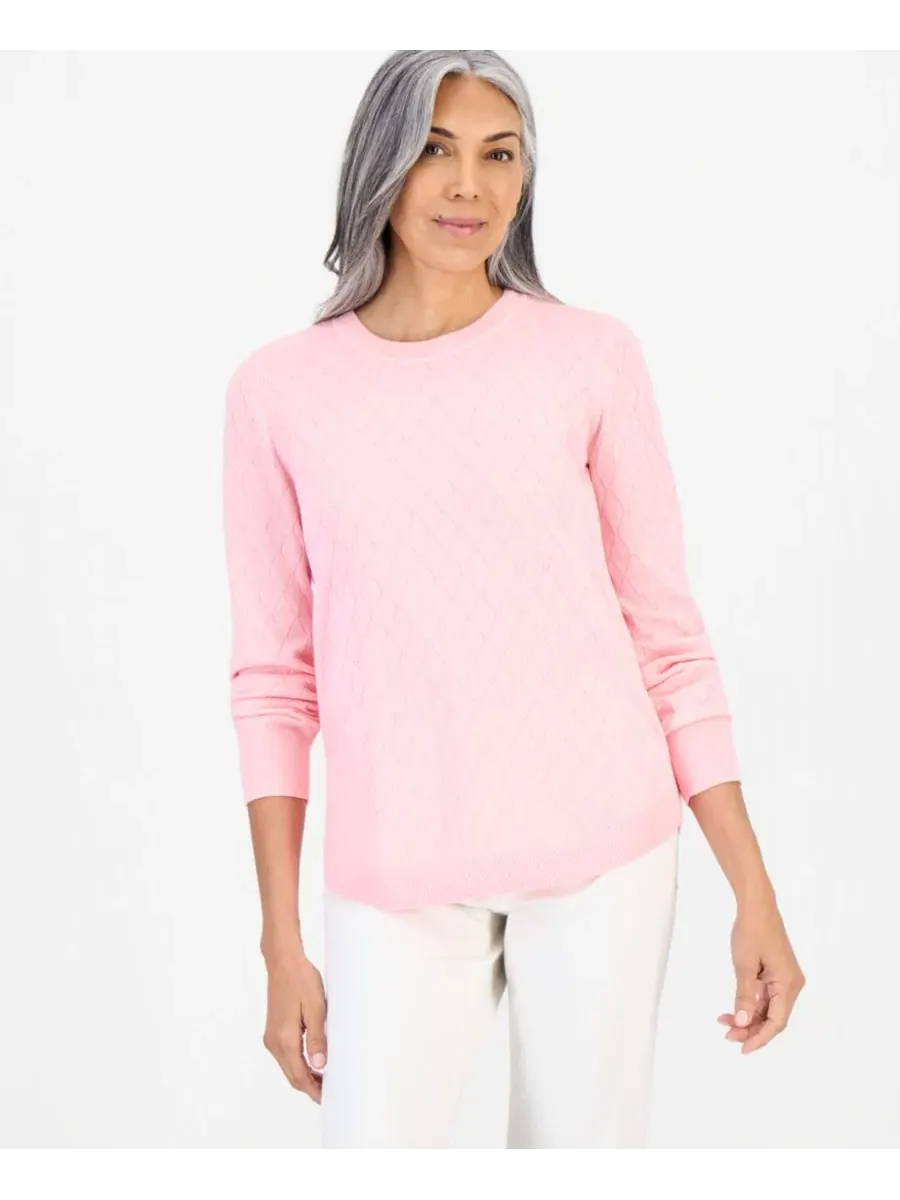 Свитер с длинным рукавом Style & Co — изображение 1 из 3, розовый