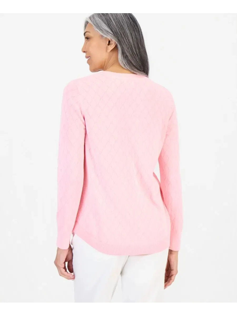 Свитер с длинным рукавом Style & Co — изображение 3 из 3, розовый