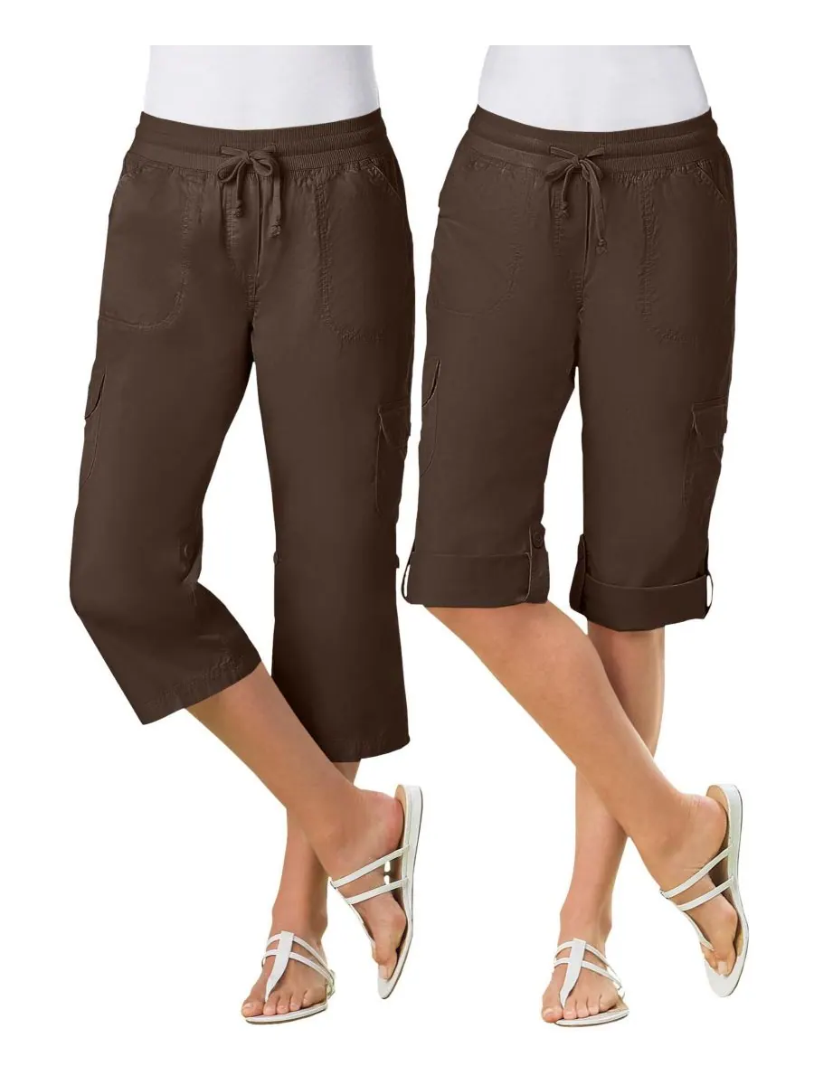 Женские брюки-капри/бермуды Within Convertible Length Cargo Woman Within — изображение 2 из 3, шоколад