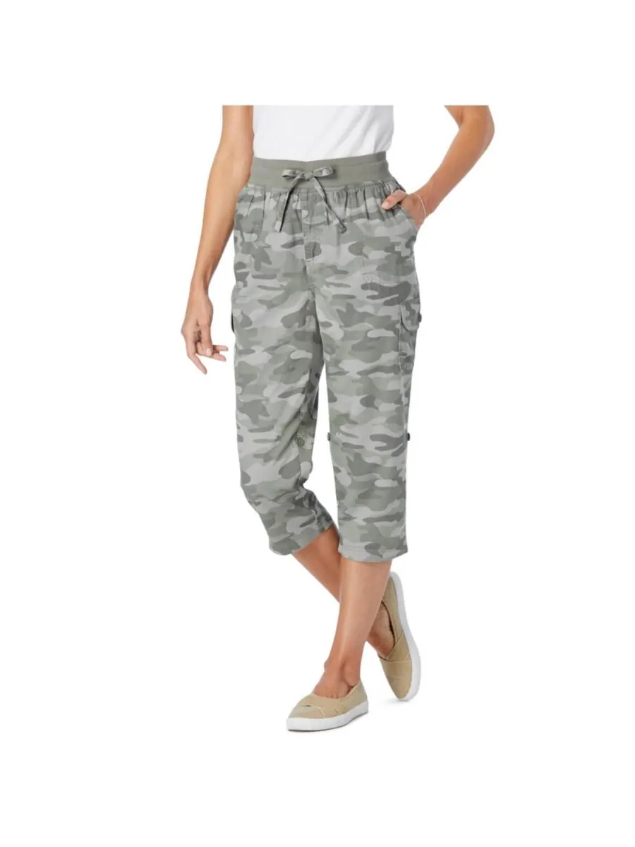 Женские брюки-капри/бермуды Within Convertible Length Cargo Woman Within — изображение 1 из 3, оливковый зеленый