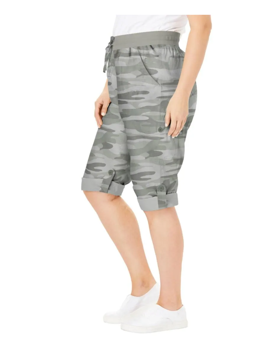 Женские брюки-капри/бермуды Within Convertible Length Cargo Woman Within — изображение 3 из 3, оливковый зеленый