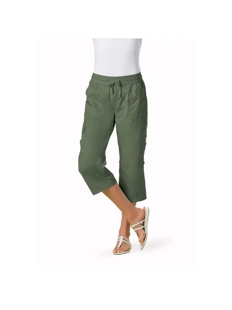 Женские брюки-капри/бермуды Within Convertible Length Cargo Woman Within — изображение 1 из 3, оливковый зеленый