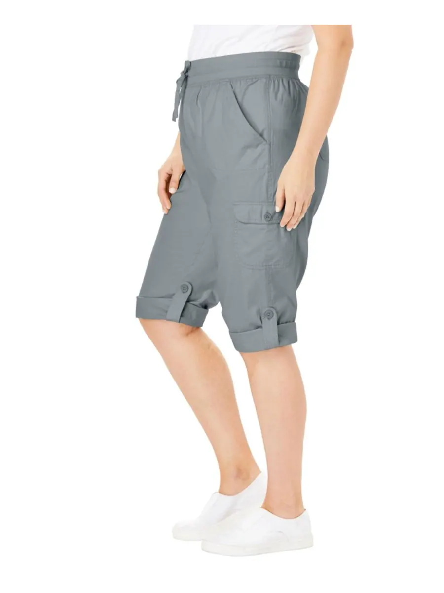 Женские брюки-капри/бермуды Within Convertible Length Cargo Woman Within — изображение 3 из 3, серый