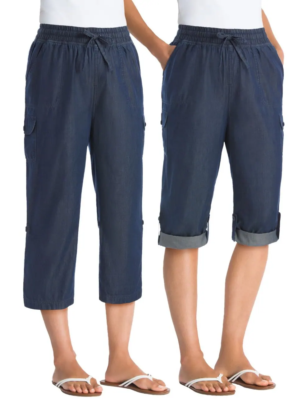 Женские брюки-капри/бермуды Within Convertible Length Cargo Woman Within — изображение 1 из 3, синий