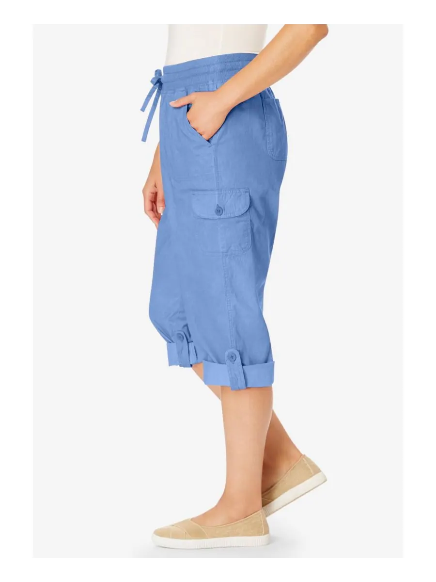 Женские брюки-капри/бермуды Within Convertible Length Cargo Woman Within — изображение 2 из 3, синий