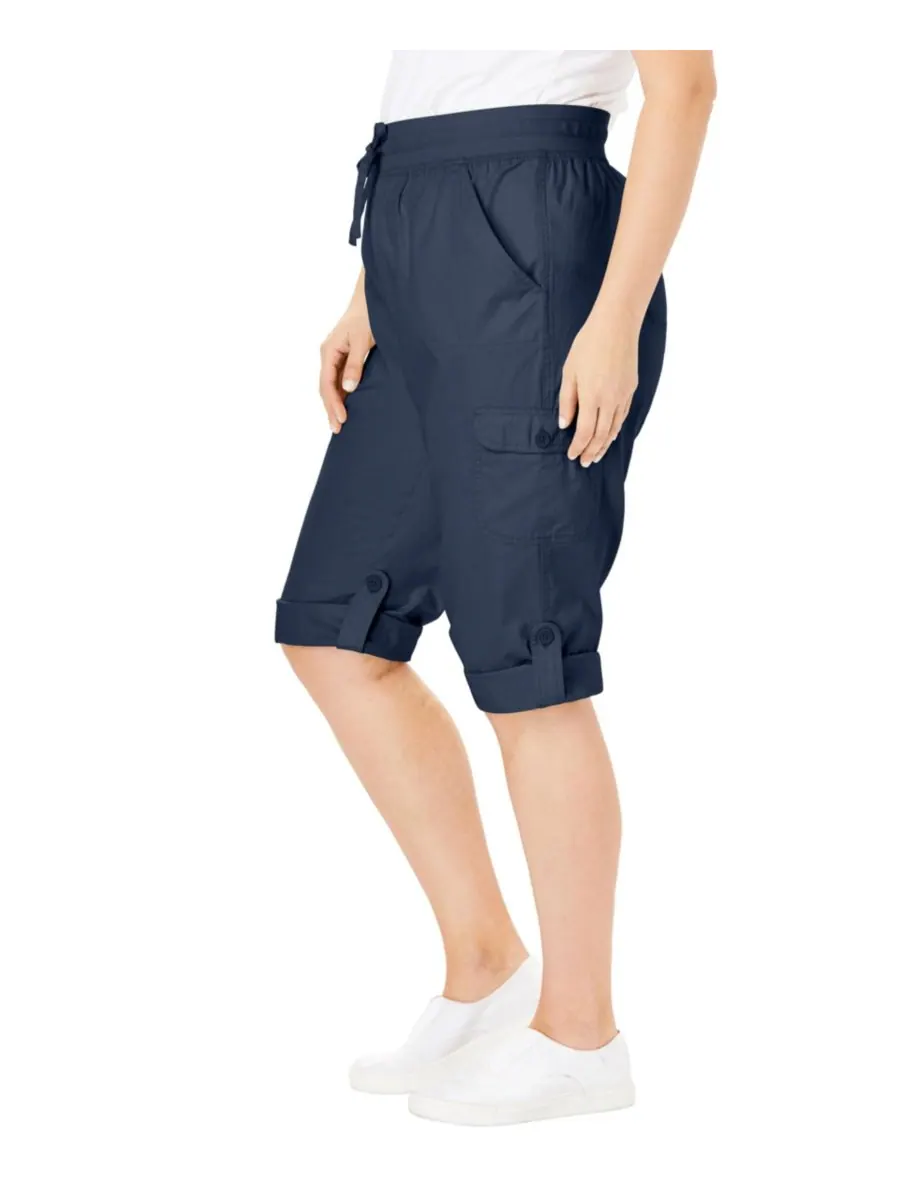 Женские брюки-капри/бермуды Within Convertible Length Cargo Woman Within — изображение 2 из 3, темно-синий
