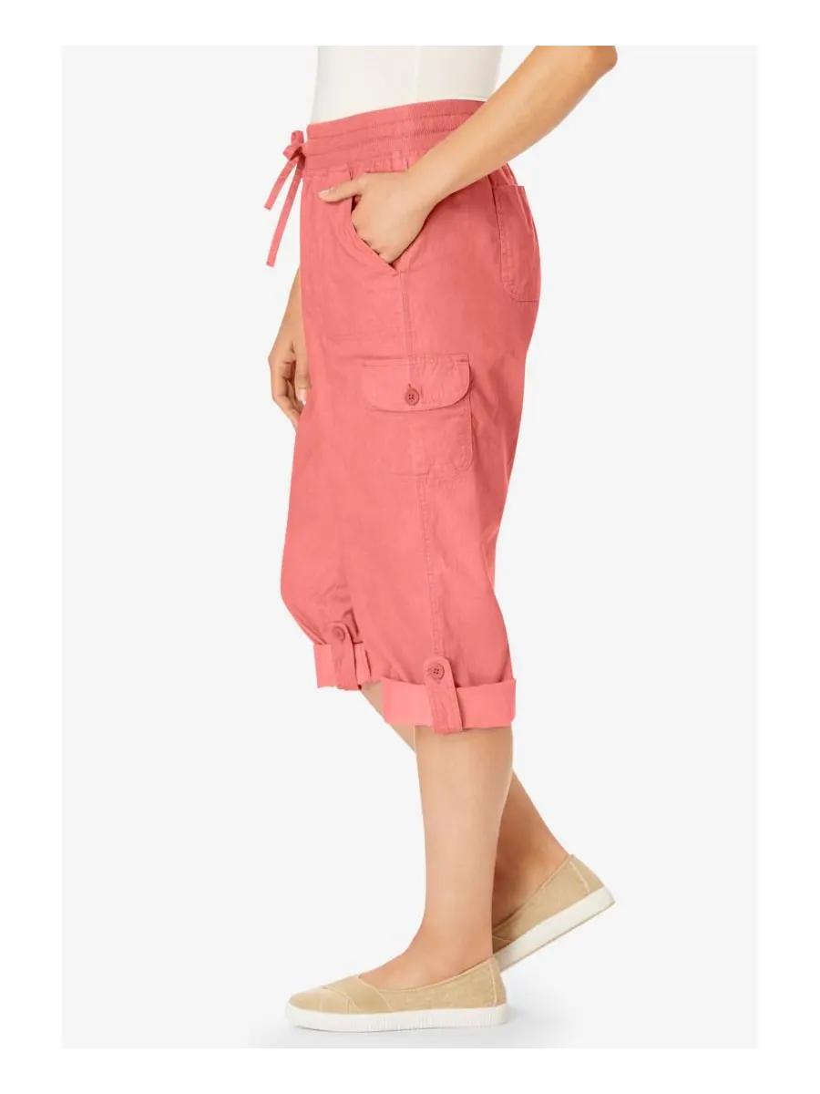 Женские брюки-капри/бермуды Within Convertible Length Cargo Woman Within — изображение 2 из 3, коралловый