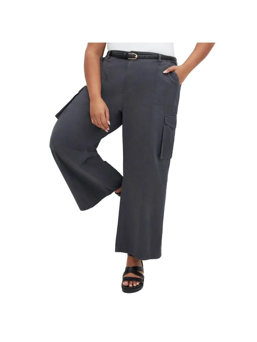 Брюки-карго Mia больших размеров CITY CHIC, Steel washed — изображение 1 из 3