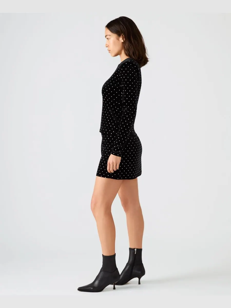 Женская мини-юбка А-силуэта Cindi Steve Madden — изображение 3 из 6, черный
