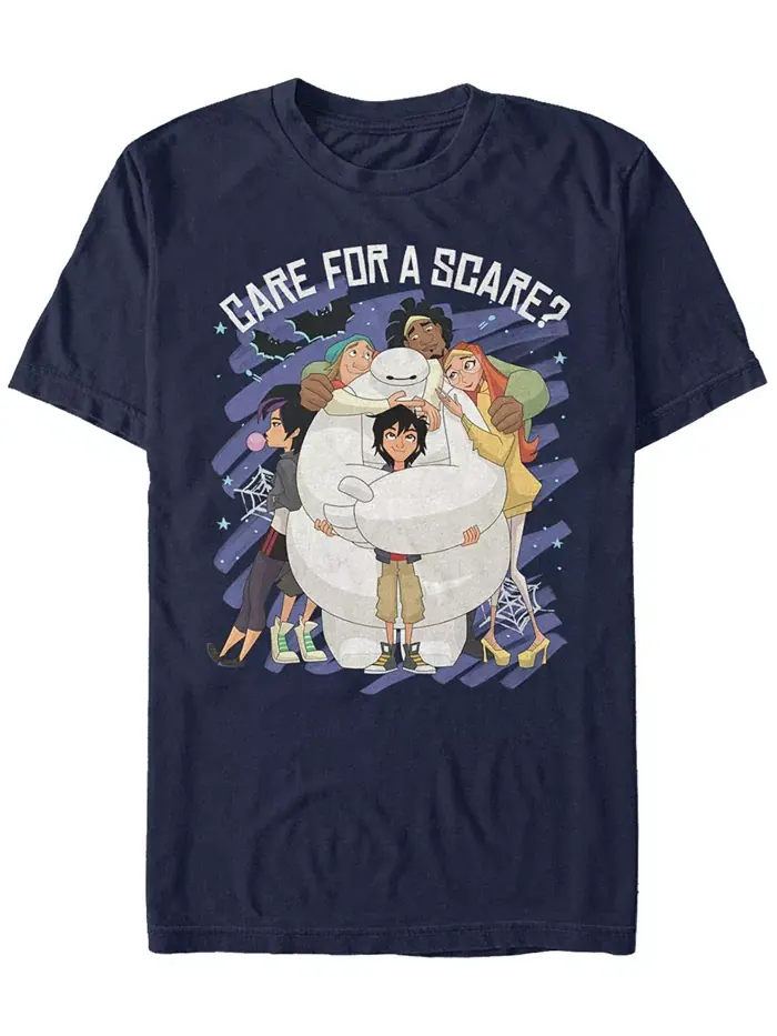 Футболка мужская Disney "Big Hero 6: Care For A Scare" с принтом Baymax в объятиях, короткий рукав — изображение 1 из 1