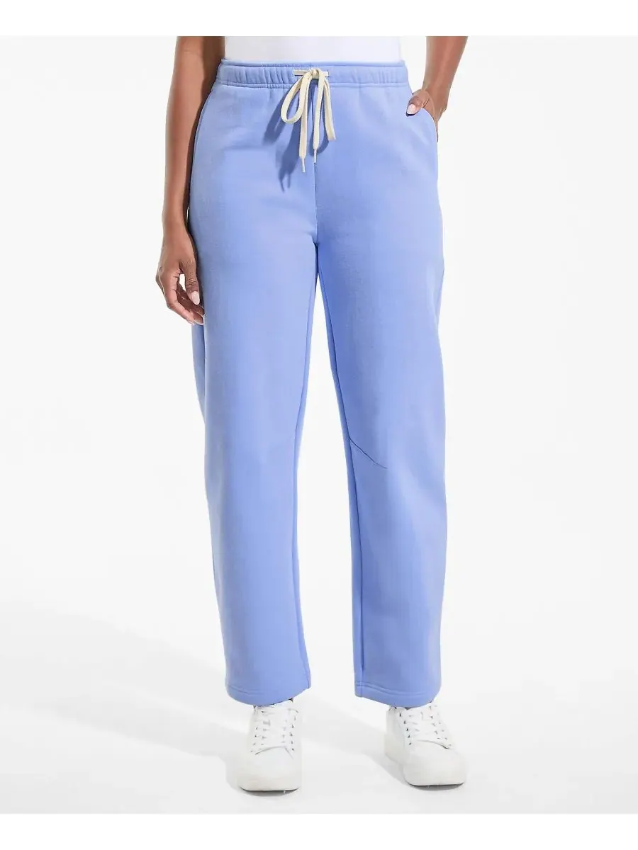 Женские спортивные брюки Serious Sweats High Rise Barrel Pants с высокой посадкой Lands' End — изображение 1 из 4