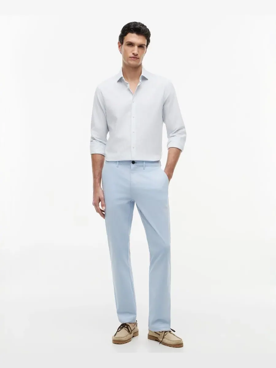Мужские брюки-чиносы Bleeker Flex Stretch Slim-Fit Tommy Hilfiger — изображение 2 из 4, синий