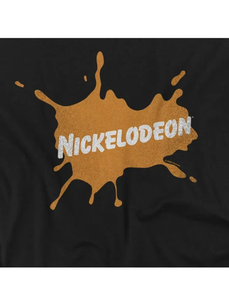 Мужская футболка с логотипом Nickelodeon Nick Retro Burst Logovision — изображение 2 из 3, черный