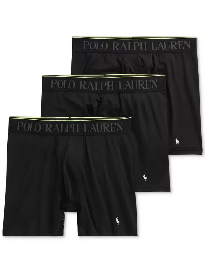 Мужские боксеры Flex Performance Air, 3 шт Polo Ralph Lauren — изображение 1 из 4, черный