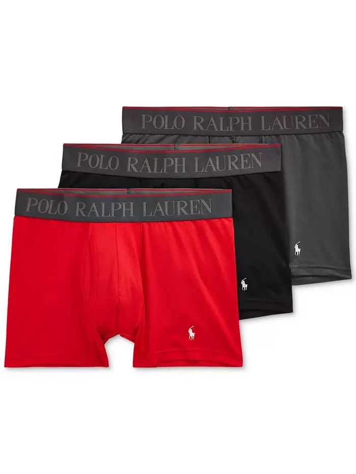 Мужские боксеры Flex Performance Air, 3 шт Polo Ralph Lauren — изображение 1 из 8, серый
