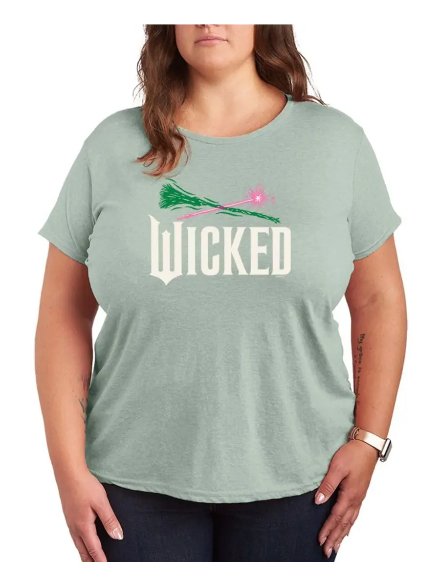 Футболка с коротким рукавом и графическим принтом Wicked больших размеров Hybrid Apparel — изображение 1 из 3, зеленый