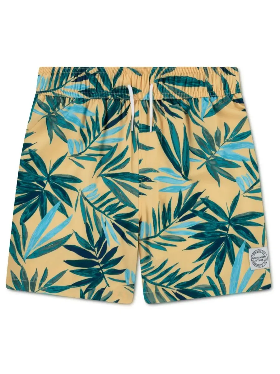 Плавки с принтом для мальчиков Abercrombie kids — изображение 1 из 4, кремовый