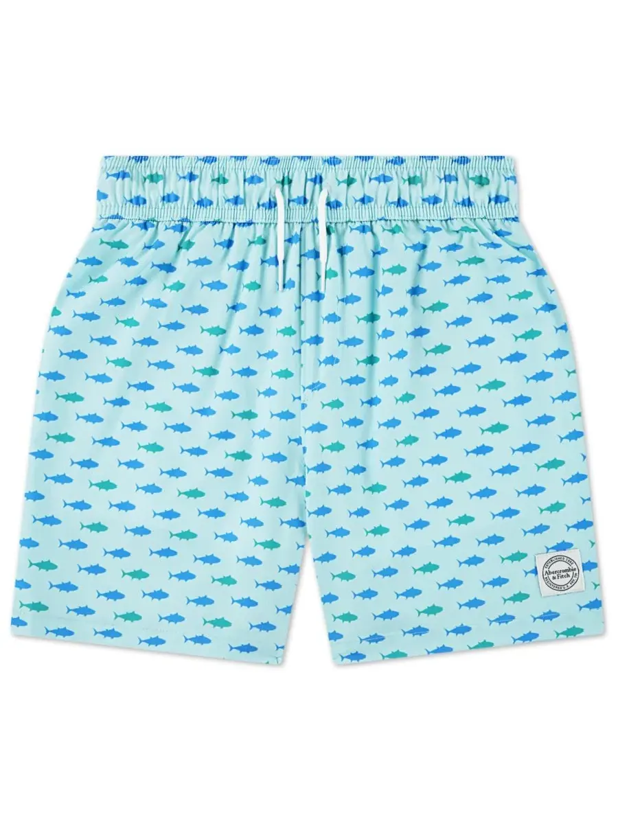 Плавки с принтом для мальчиков Abercrombie kids — изображение 1 из 4, голубой