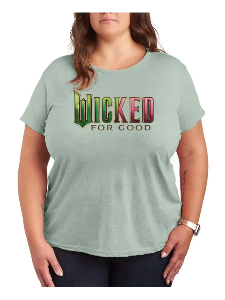 Футболка с коротким рукавом и графическим принтом Wicked больших размеров Hybrid Apparel — изображение 1 из 3, зеленый