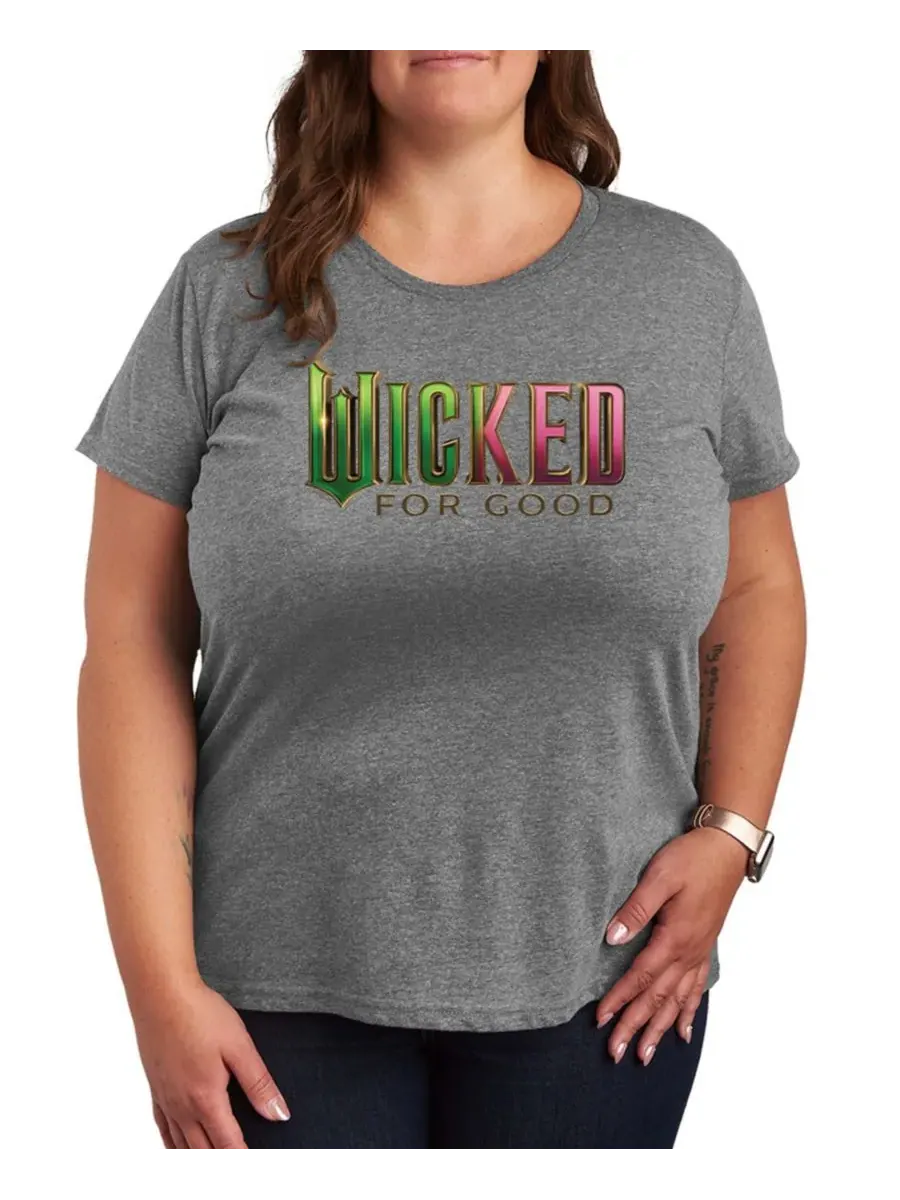 Футболка с коротким рукавом и графическим принтом Wicked больших размеров Hybrid Apparel — изображение 1 из 3, серый