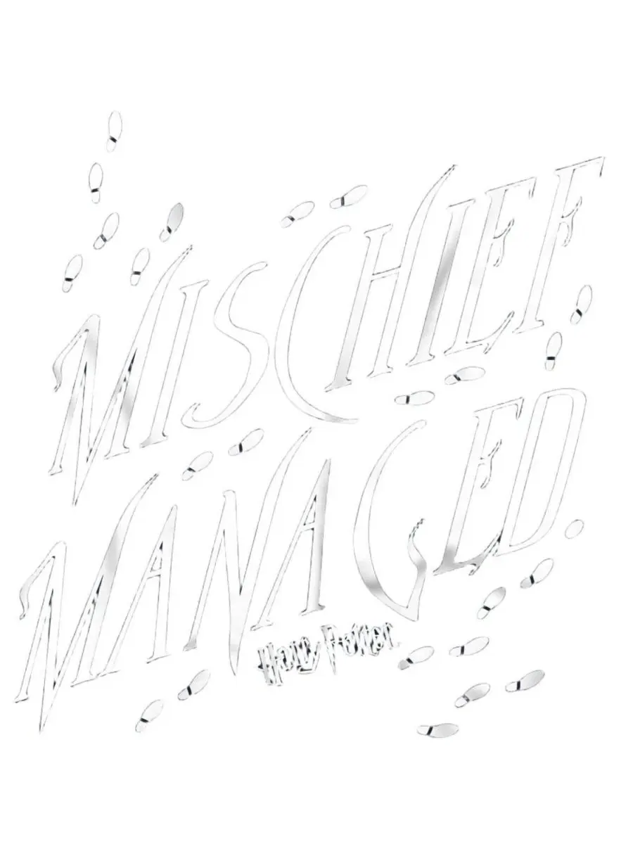 Футболка с принтом Mischief Managed Harry Potter — изображение 2 из 3, темно-синий