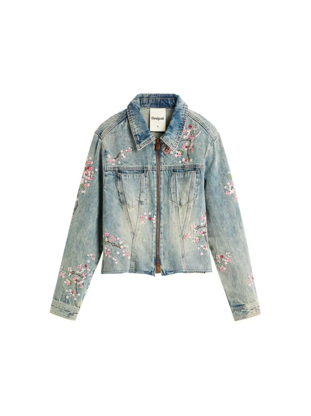 Женская джинсовая куртка с вышивкой Desigual — изображение 5 из 5, синий