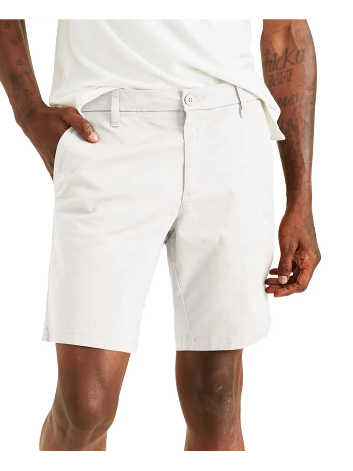 Мужские однотонные шорты ultimate supreme flex stretch Dockers — изображение 1 из 3, белый