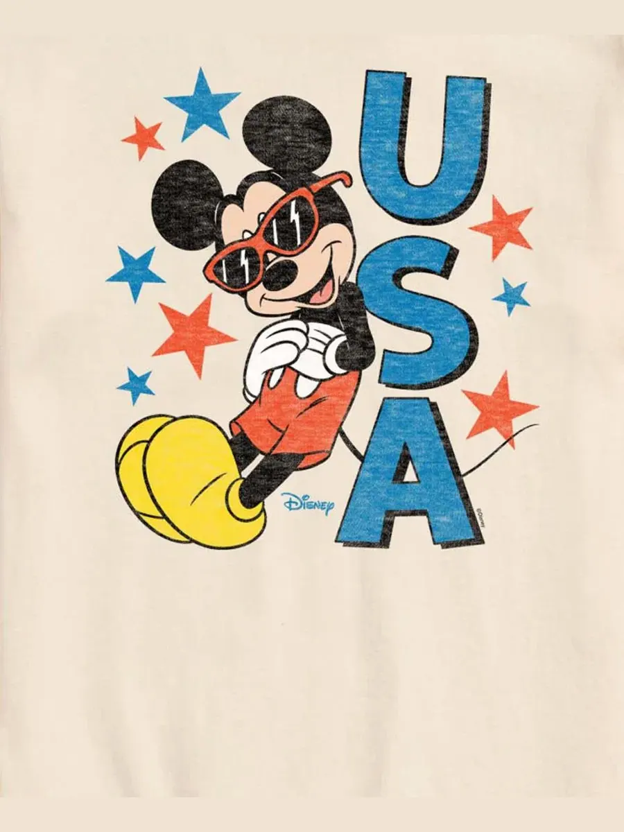 Мужские футболки с коротким рукавом Disney Mickey USA AIRWAVES — изображение 3 из 3, бежевый