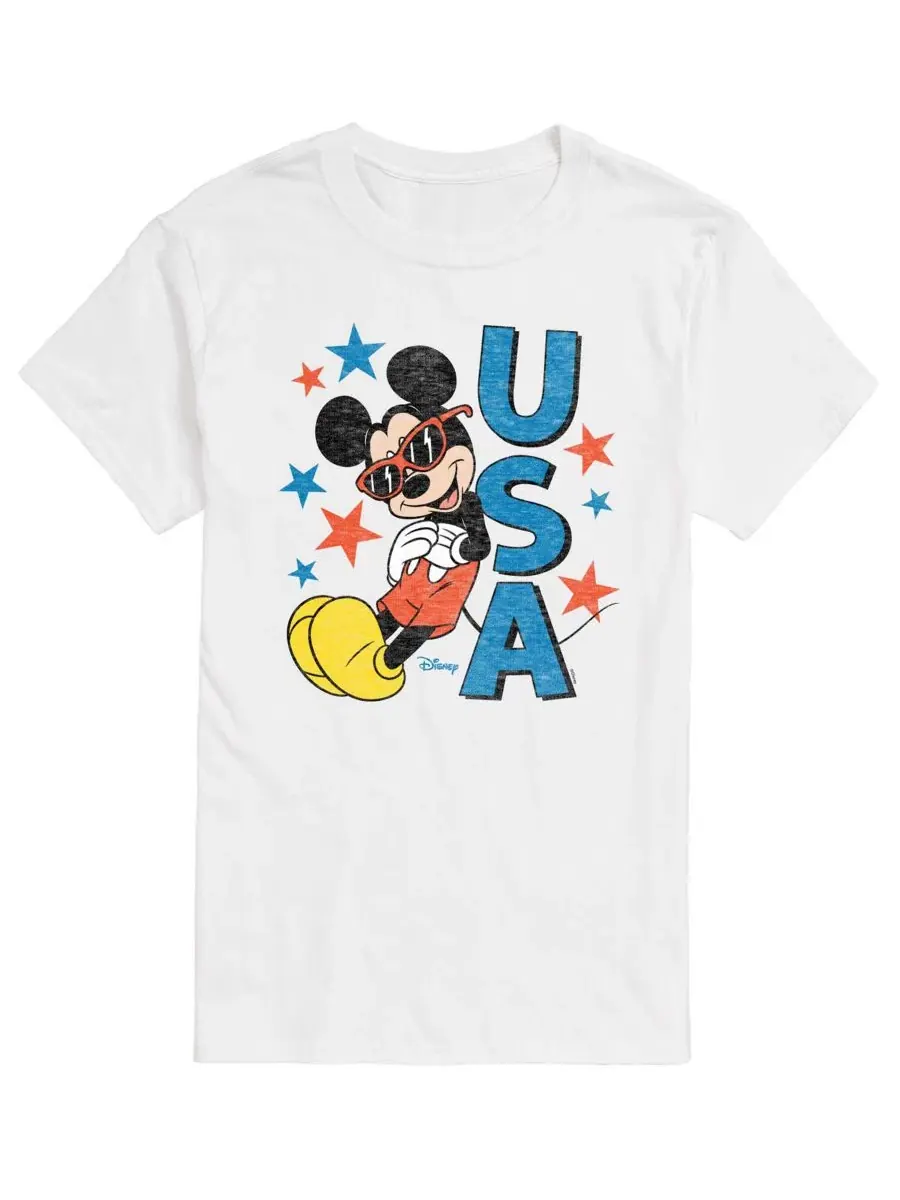 Мужские футболки с коротким рукавом Disney Mickey USA AIRWAVES — изображение 1 из 3, белый