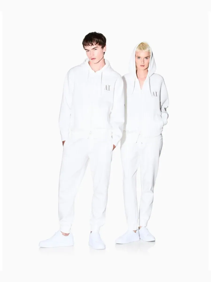 Мужская толстовка Icon Logo на молнии A|X Armani Exchange — изображение 4 из 5, белый