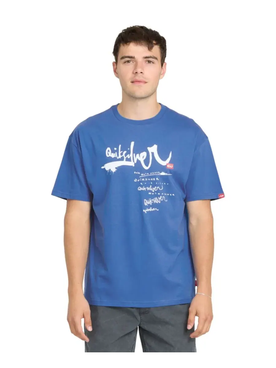Мужская футболка с круглым вырезом и короткими рукавами Quiksilver — изображение 1 из 3, синий