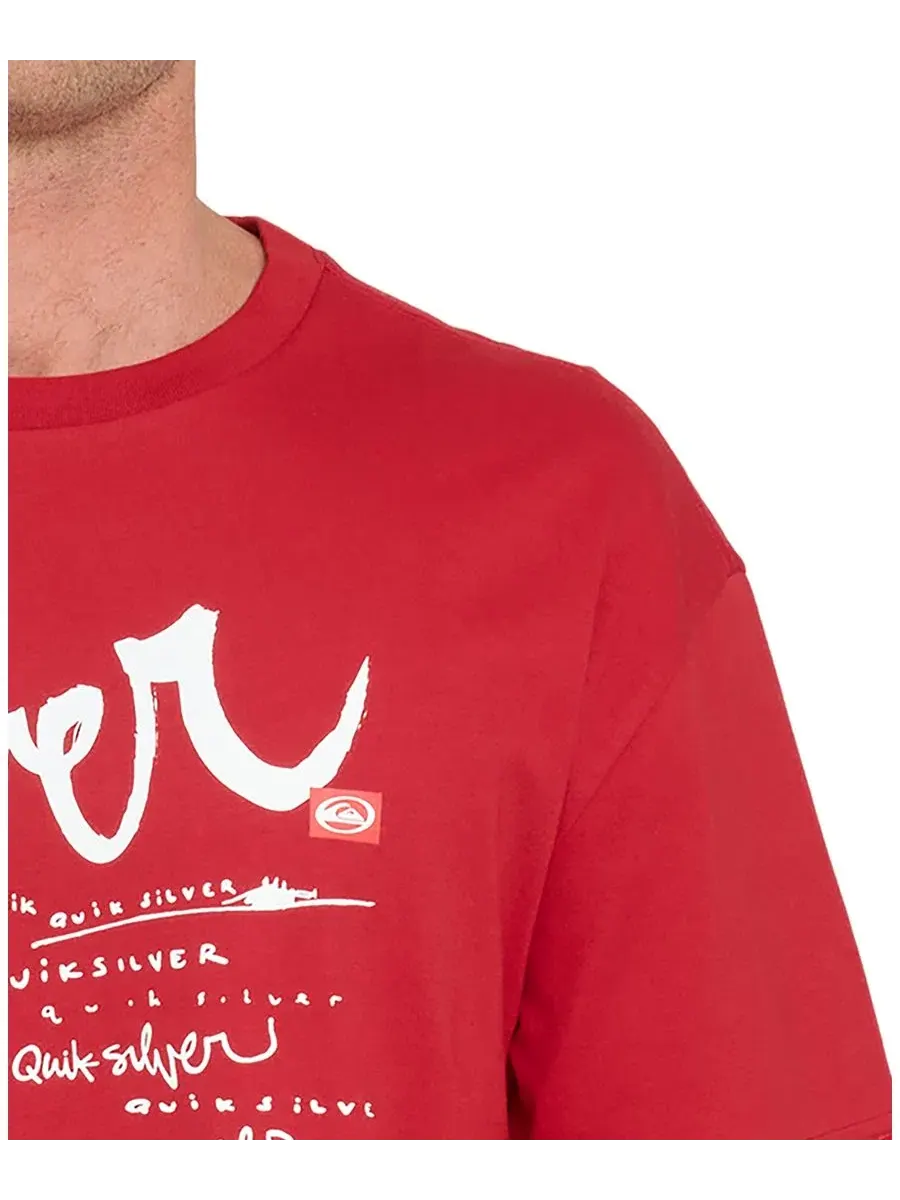 Мужская футболка с круглым вырезом и короткими рукавами Quiksilver — изображение 2 из 3, красный