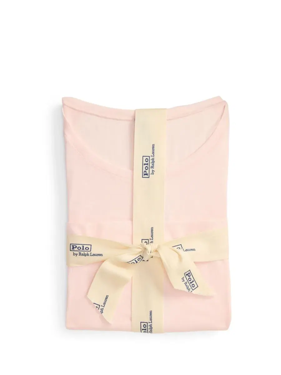 Женский комплект из двух предметов: футболка и шорты Polo Ralph Lauren — изображение 4 из 4, розовый розовый