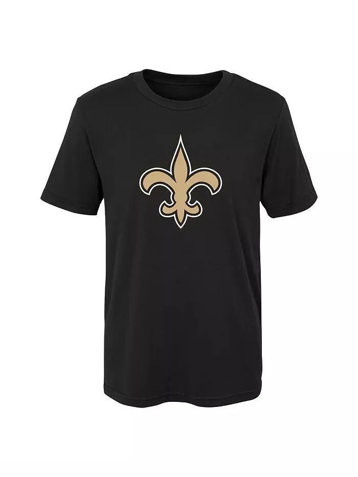 Черная футболка с логотипом New Orleans Saints Primary для мальчиков и девочек Outerstuff — черный