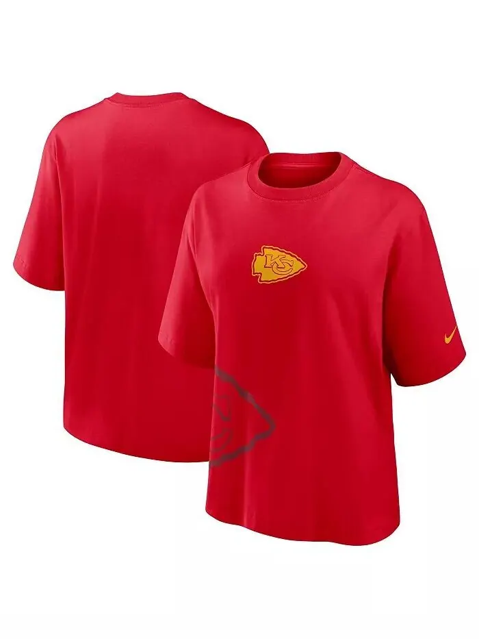 Женская красная футболка свободного кроя Kansas City Chiefs Nike — изображение 1 из 3, красный