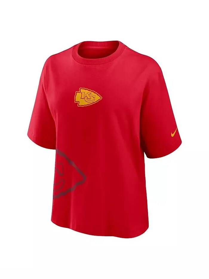 Женская красная футболка свободного кроя Kansas City Chiefs Nike — изображение 3 из 3, красный