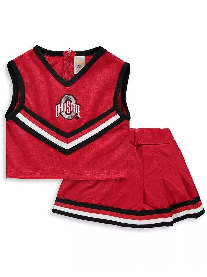 Комплект из двух предметов для поддержки малышей-девочек Scarlet Ohio State Buckeyes Little King — без цвета