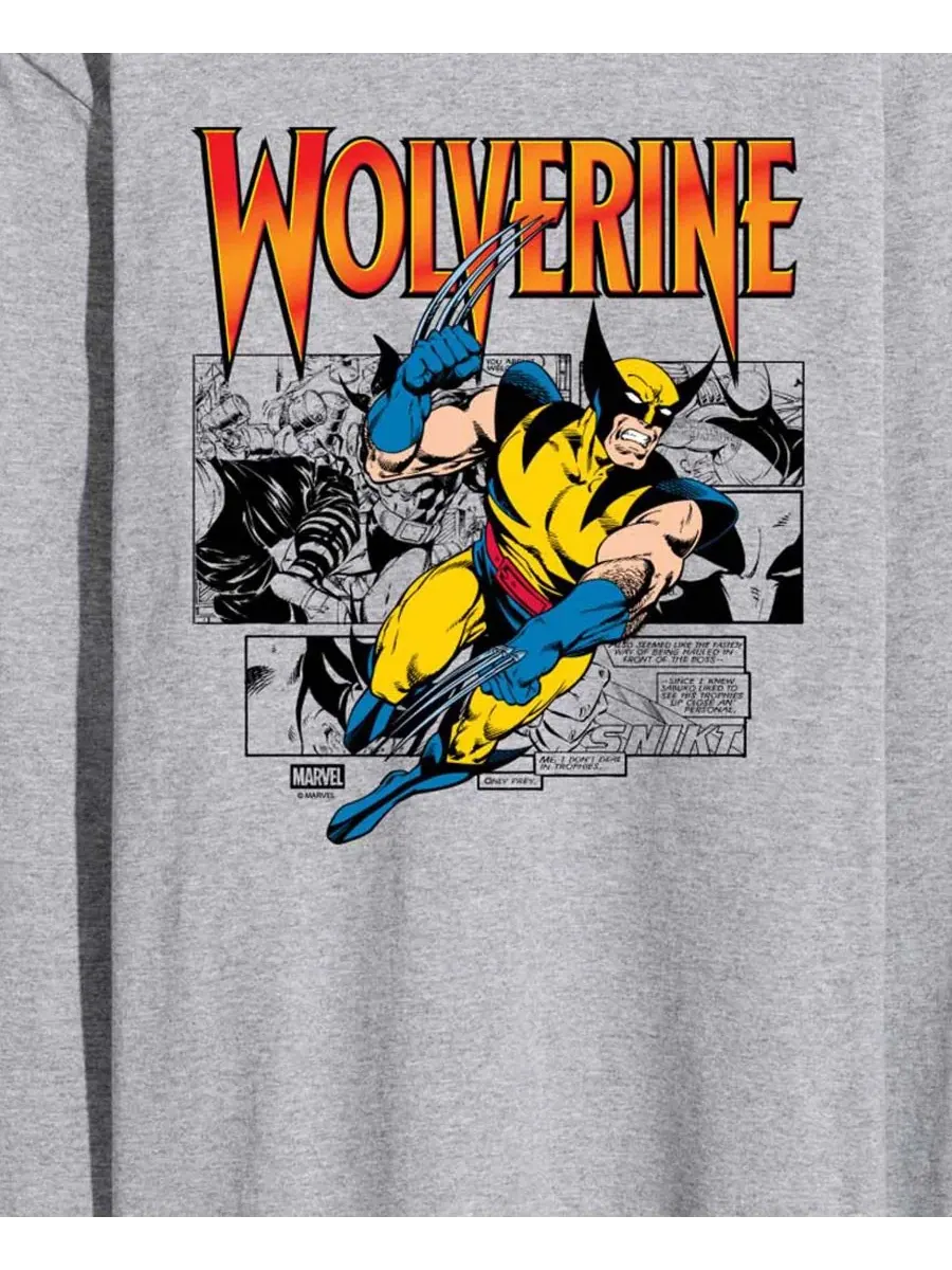 Футболка с длинным рукавом с принтом Wolverine Comic Pop AIRWAVES — изображение 3 из 3, приглушенный