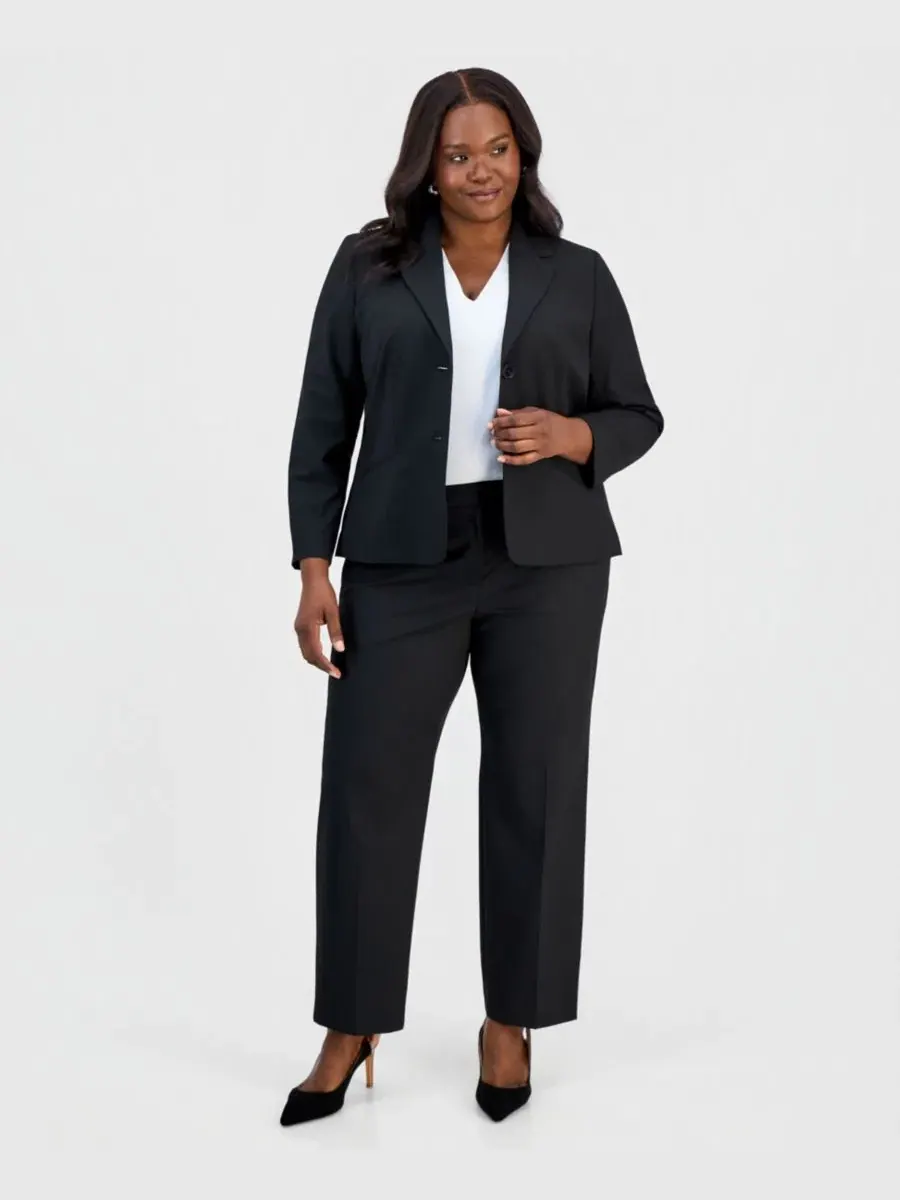 Блейзер женский двубортный с вырезом, модель Washable Bi-Stretch Notched-Collar Two-Button Kasper — изображение 2 из 4
