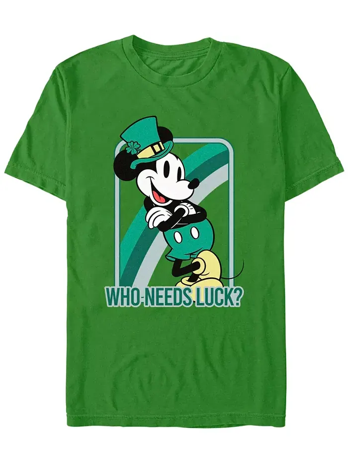 Мужская футболка с коротким рукавом Dis Need Luck Mickey Classic — изображение 1 из 3, зеленый