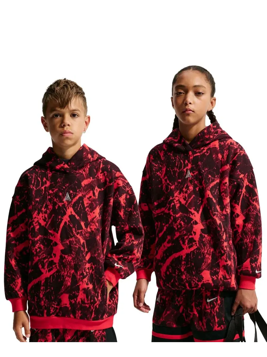 Худи из флиса с капюшоном Ja Morant Club Fleece Oversized Nike — изображение 1 из 8, красный