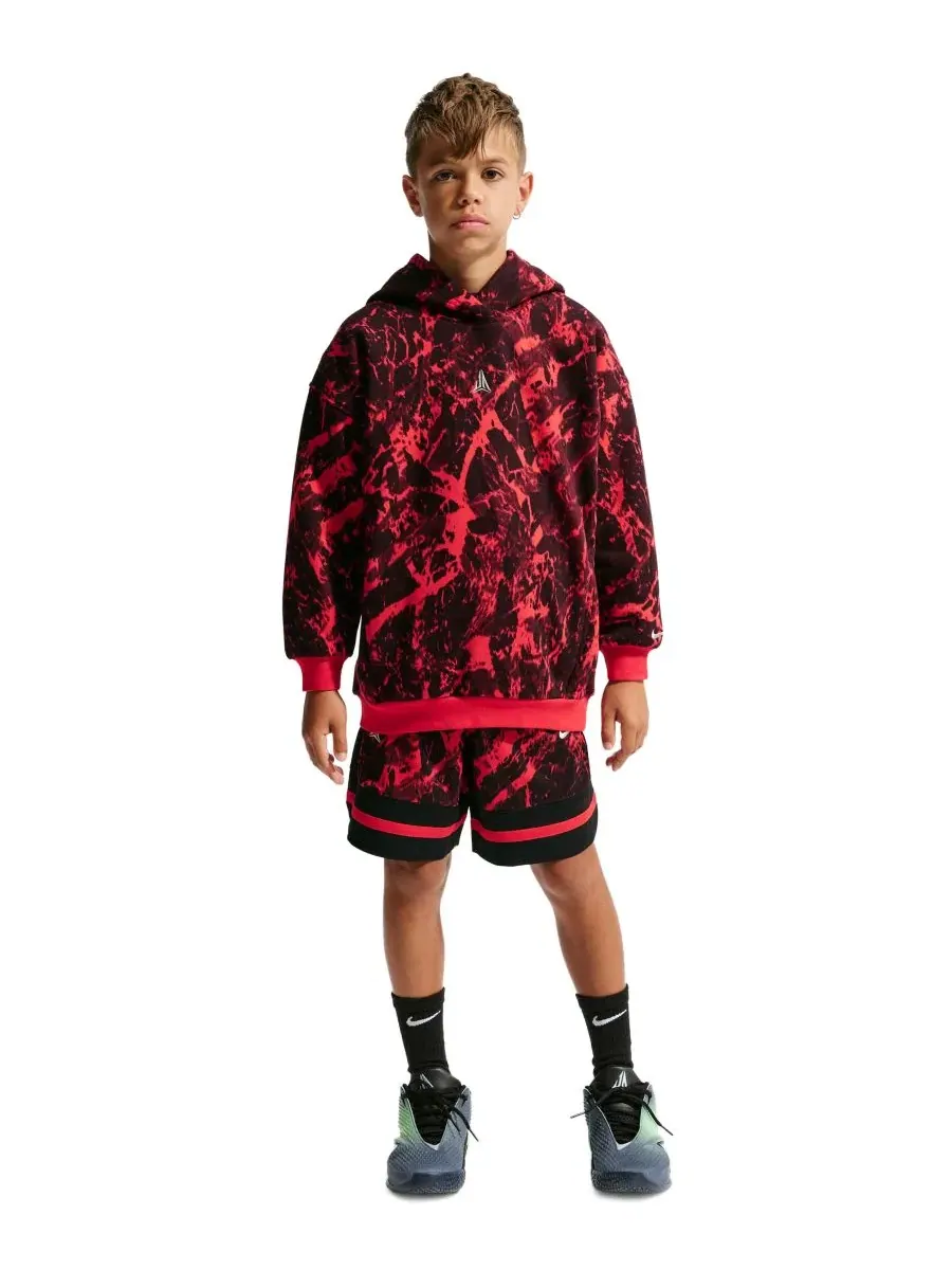Худи из флиса с капюшоном Ja Morant Club Fleece Oversized Nike — изображение 3 из 8, красный