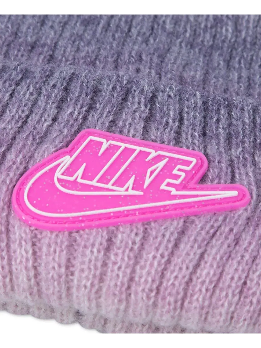 Комплект из шапки и перчаток Nike Gradient Peak Pom — изображение 3 из 4, розовый